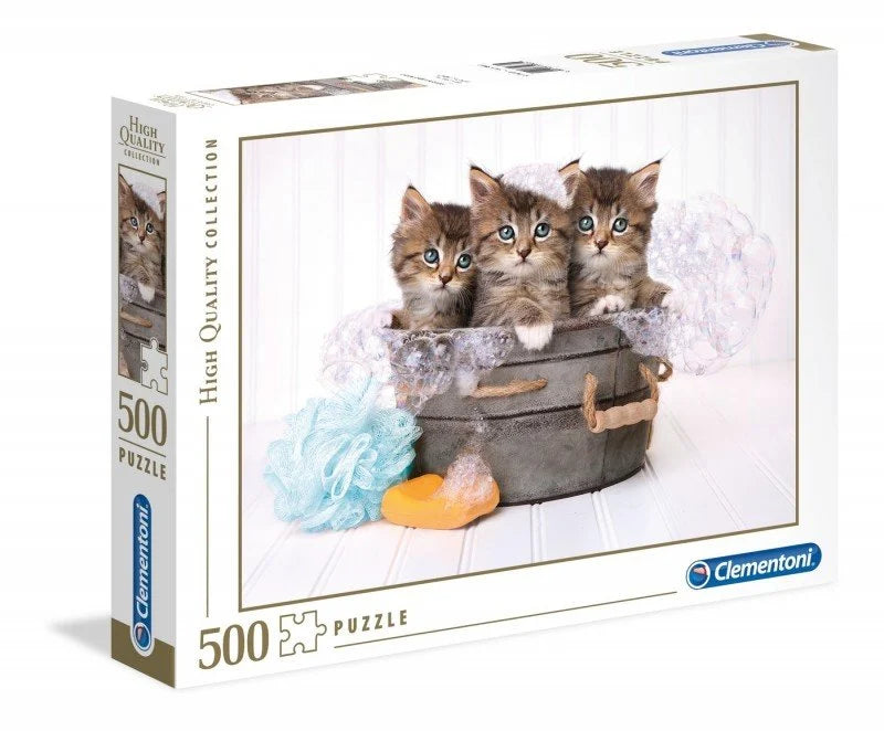 Clementoni, puzzle, Kittens and soap, 500 el.