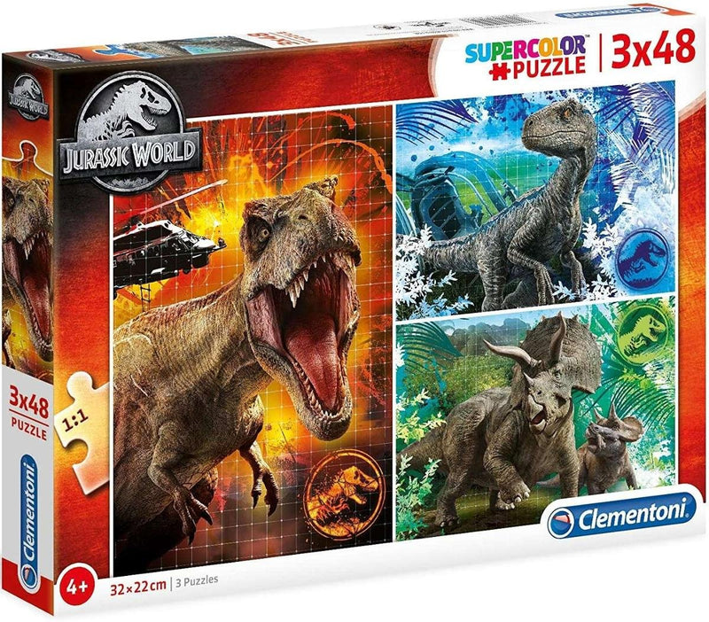 Clementoni, puzzle, Jurassic World, 3x48 el.