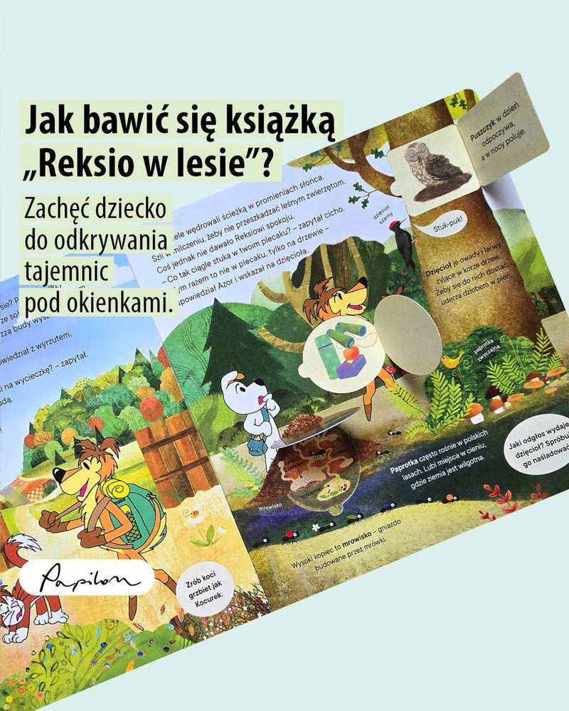 Reksio w lesie. Książka z okienkami