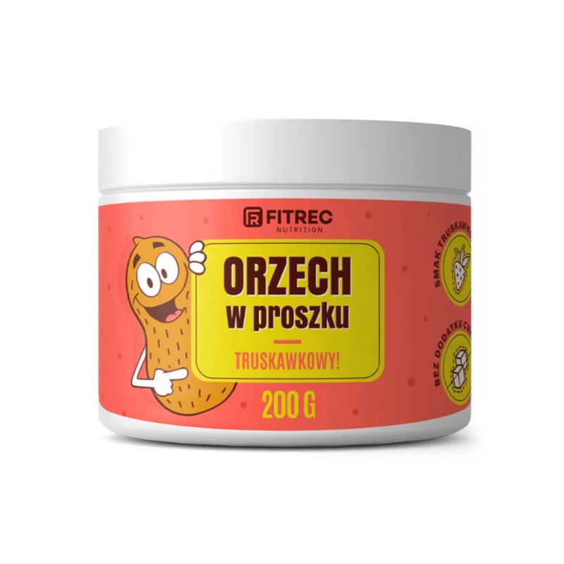 FITREC Orzech w Proszku Truskawkowy 200g