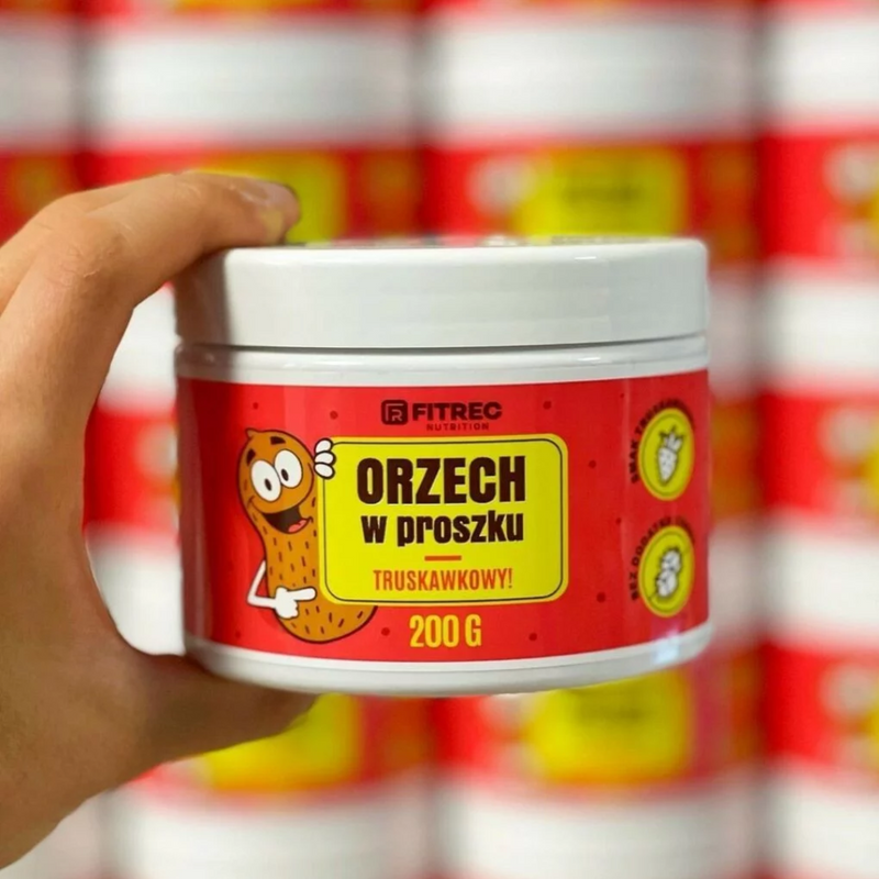 FITREC Orzech w Proszku Truskawkowy 200g