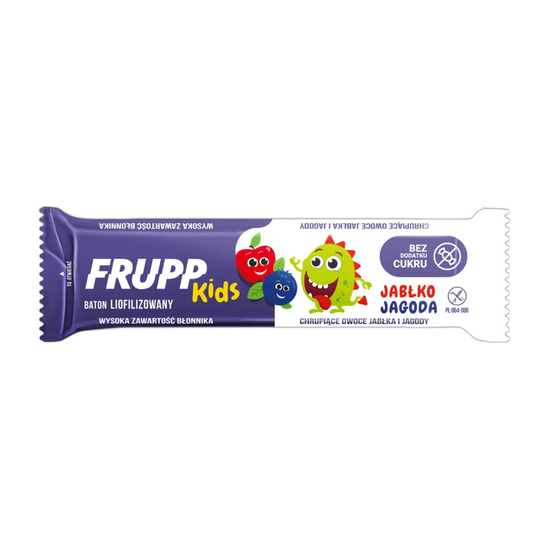 FRUPP KIDS Jabłko, Jagoda - baton liofilizowany 9g