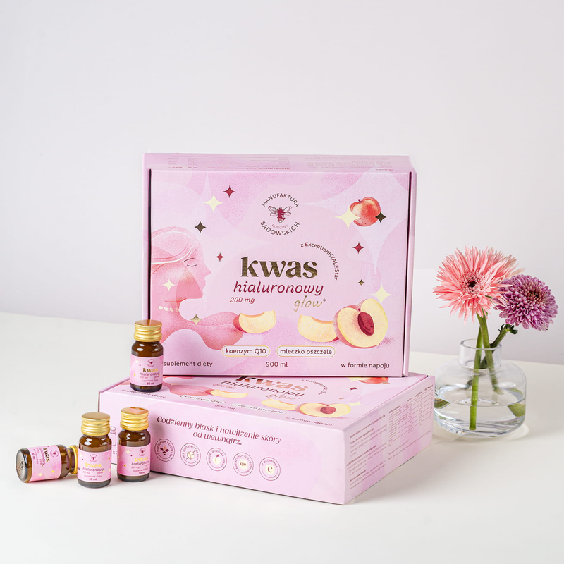 Kwas hialuronowy do picia Glow+ 900 ml