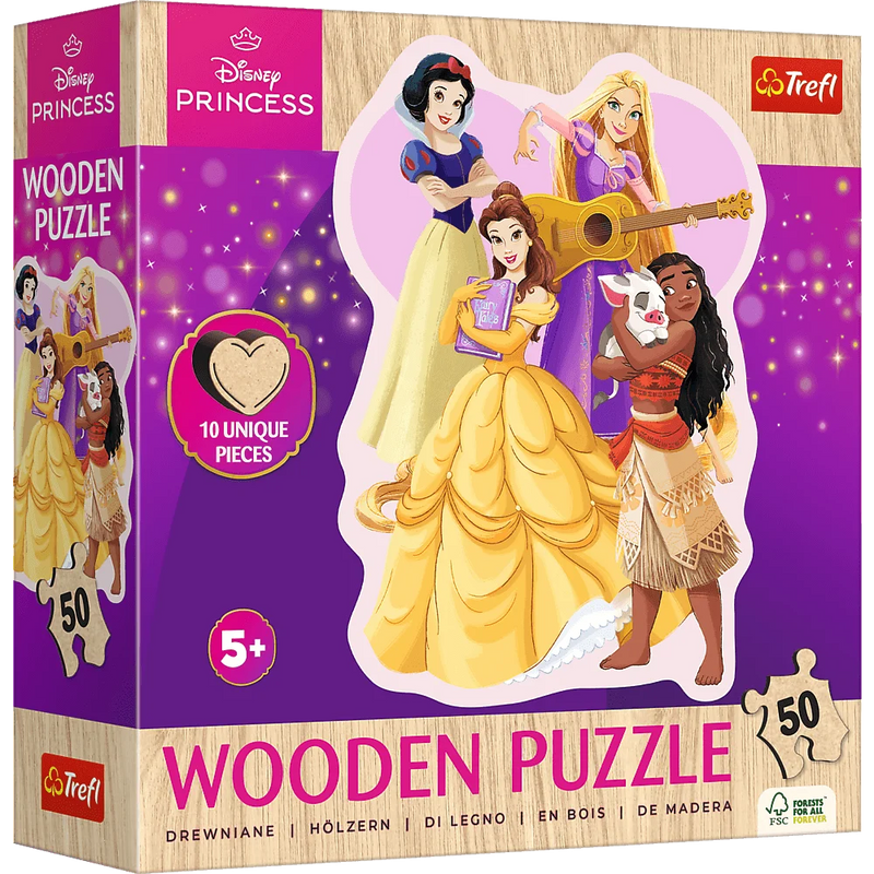 Trefl - Puzzle drewniane Disney 50 el. Urocze Księżniczki