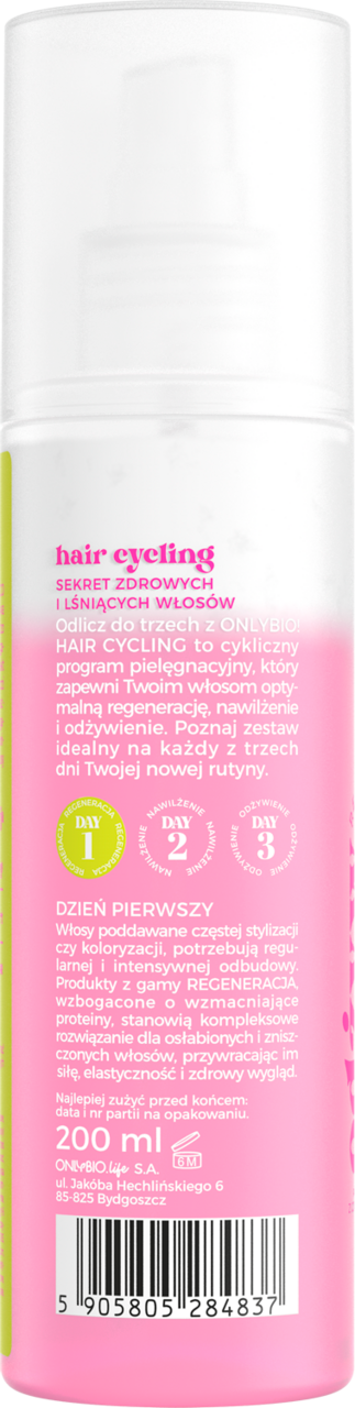 Hair Cycling by ONLYBIO Regeneracja odżywka dwufazowa wygładzająco-regenerująca