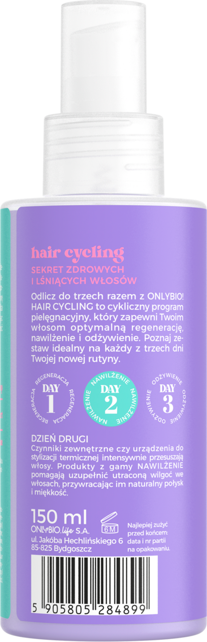 Hair Cycling by ONLYBIO Nawilżenie serum silnie nawilżające