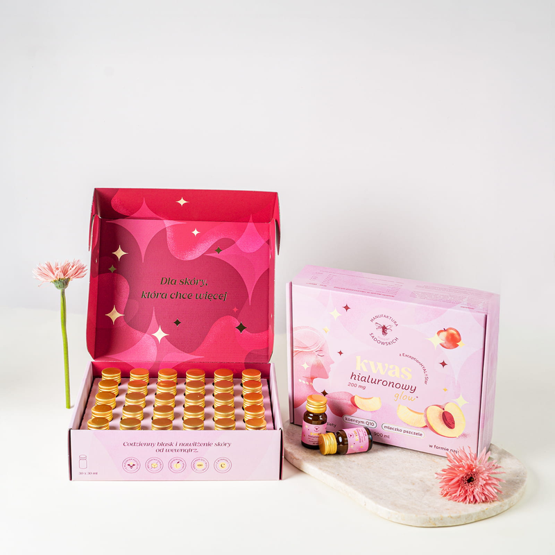 Kwas hialuronowy do picia Glow+ 900 ml