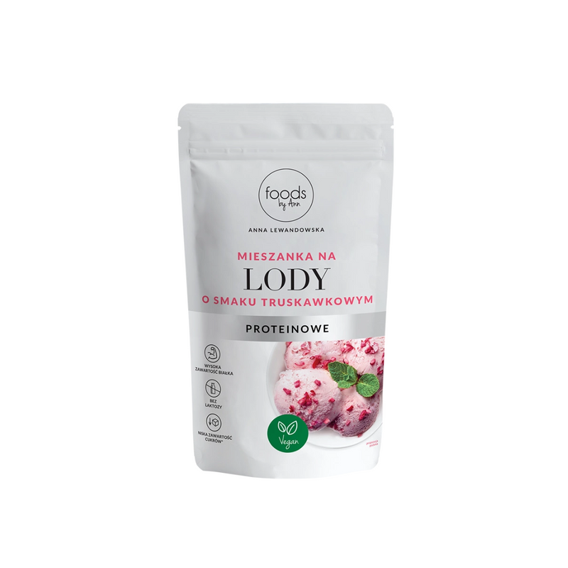 Mieszanka na Lody Proteinowe o smaku Truskawkowym