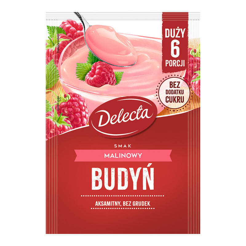 Delecta Budyń smak malinowy 64 g