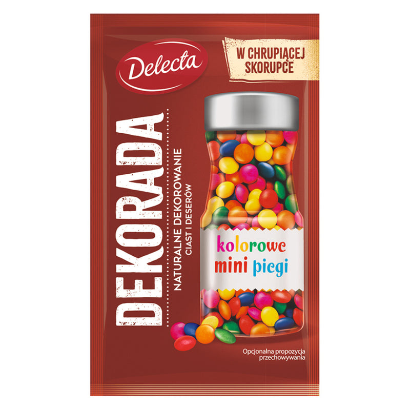 Delecta Dekorada Kolorowe mini piegi 35 g