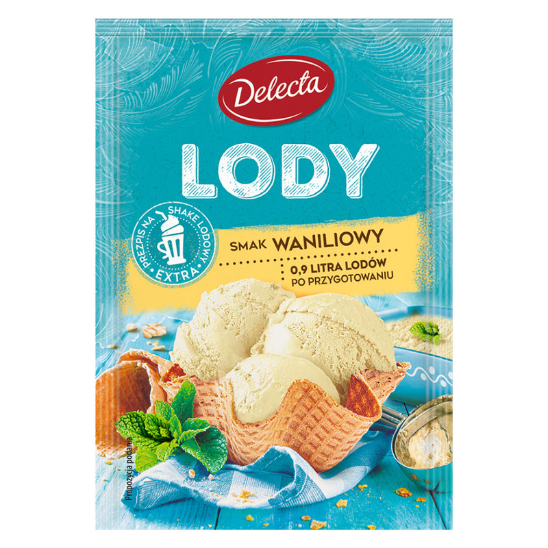 Delecta Lody w proszku o smaku waniliowym 57 g