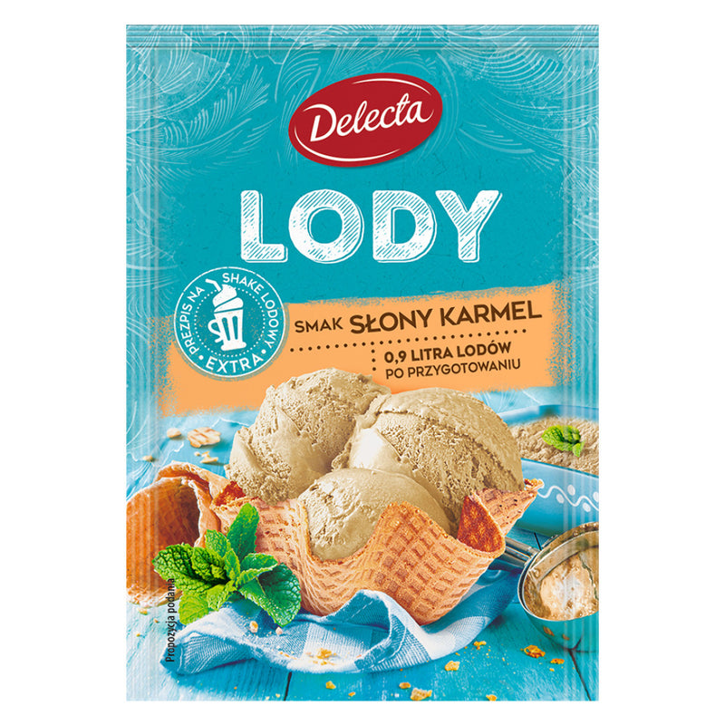 Delecta Lody w proszku o smaku słonego karmelu 57 g