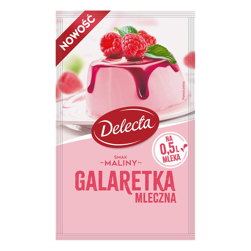 Delecta Galaretka mleczna smak maliny 60 g