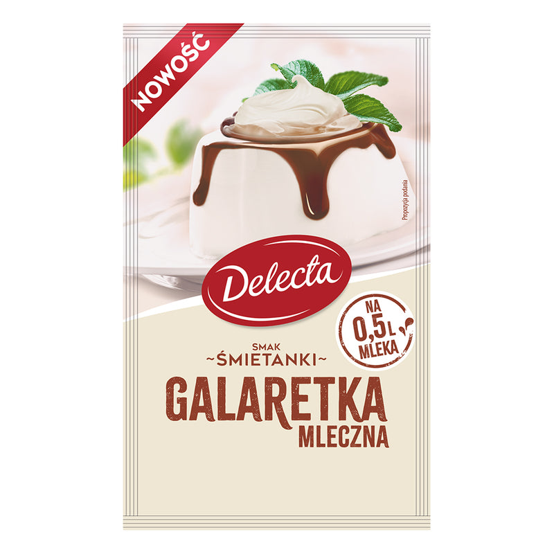 Delecta Galaretka mleczna smak śmietanki 60 g