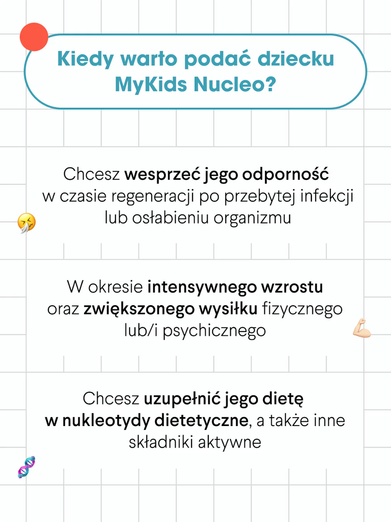 MyKids Nucleo - Nukleotydy dla dzieci z cynkiem  30 saszetek
