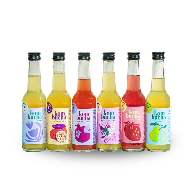 Zestaw kombuch 6x275 ml MIX SMAKÓW