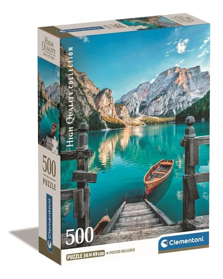 Clementoni, Puzzle, Compact Box, Braies Lake, 500 el.