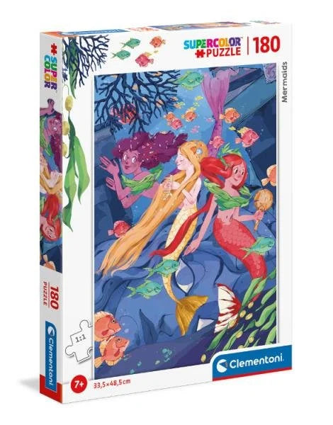 Clementoni, puzzle, Syreny Mermaids, 180 el.