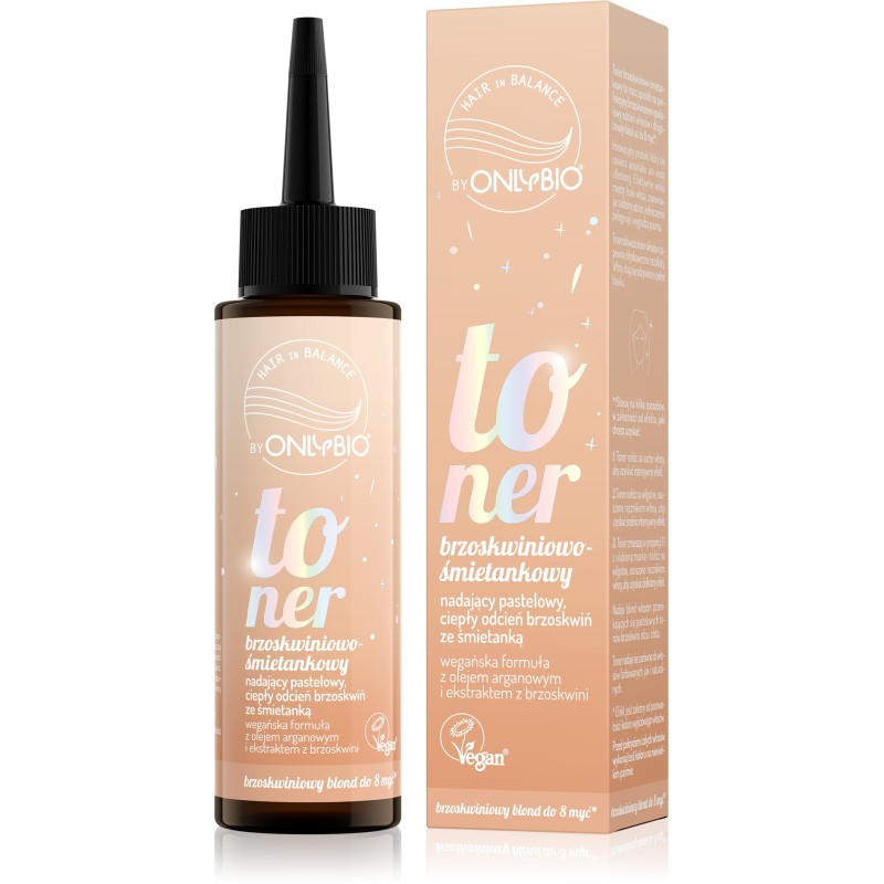 Hair In Balance By ONLYBIO Toner brzoskwiniowo-śmietankowy