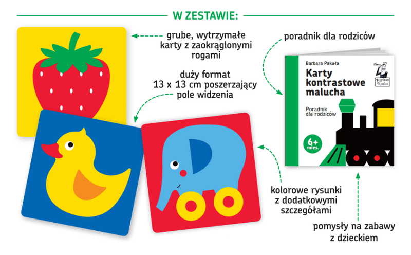 Karty kontrastowe malucha (6+ mies.)