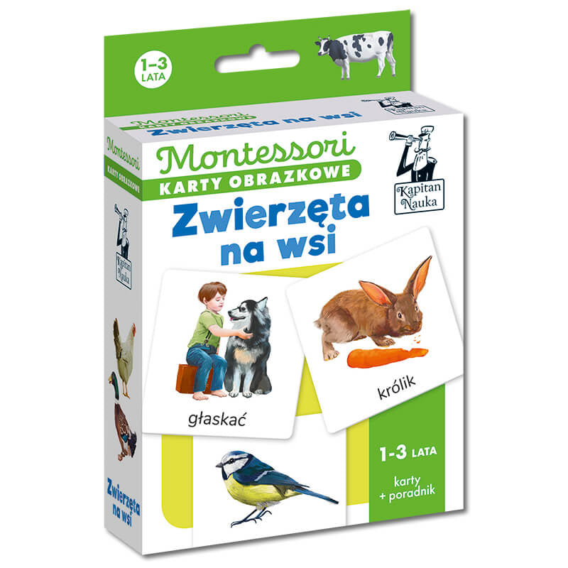 Montessori. Karty obrazkowe. Zwierzęta na wsi