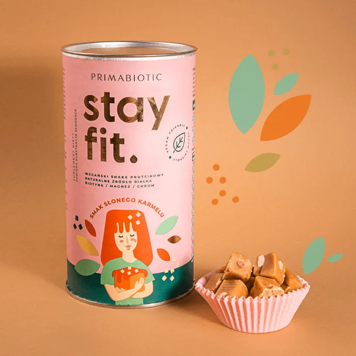 Stay fit, Wegański shake proteinowy – smak słonego karmelu (500 g)