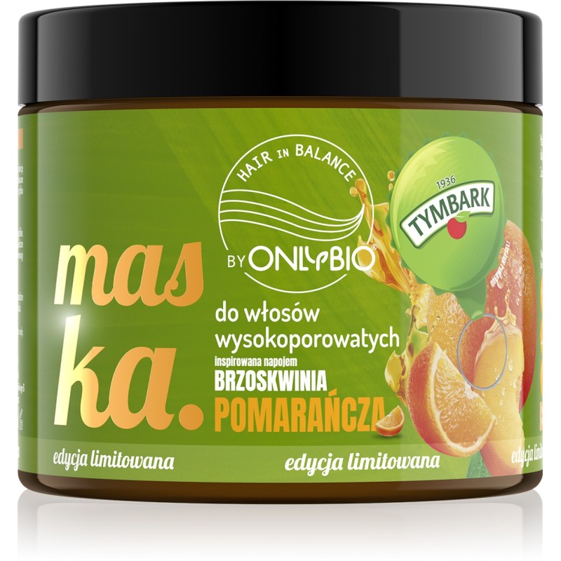 OnlyBio x Tymbark Hair in Balance Pomarańcza-brzoskwinia Maska do włosów wysokoporowatych