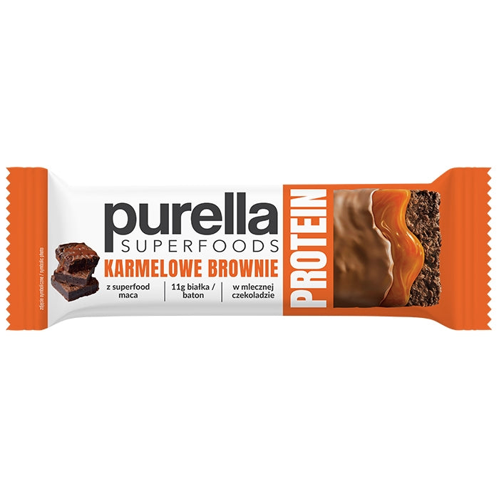 Purella Superfoods Protein bar baton proteinowy karmelowe brownie