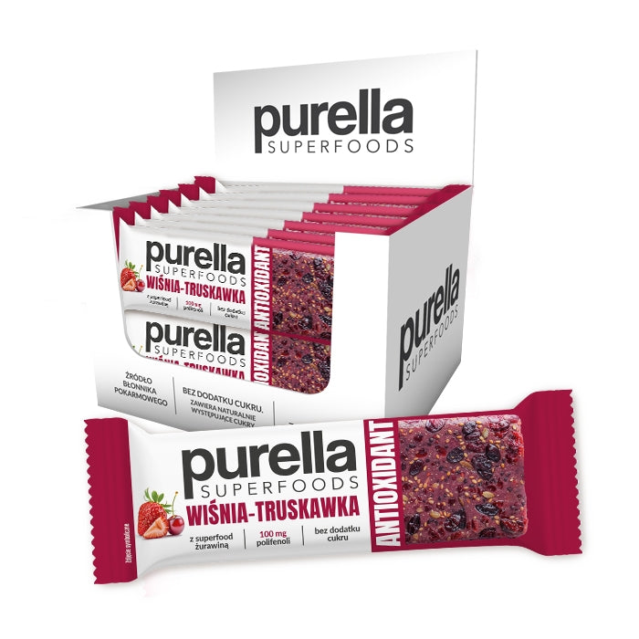 Purella baton SuperFoods Wiśnia-Truskawka Antioxidant