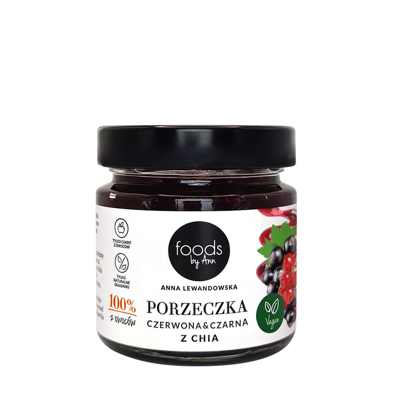 Dżem 100% czerwona & czarna porzeczka z chia 200g