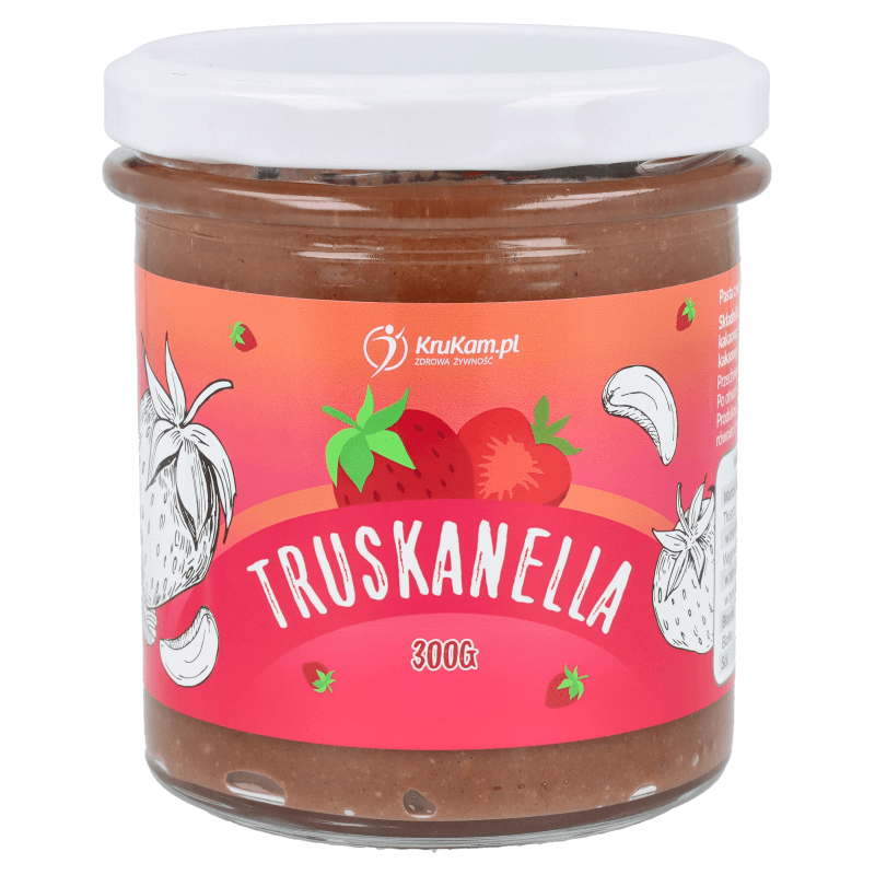 Truskanella czekoladowa pasta z nerkowców z truskawką 300g