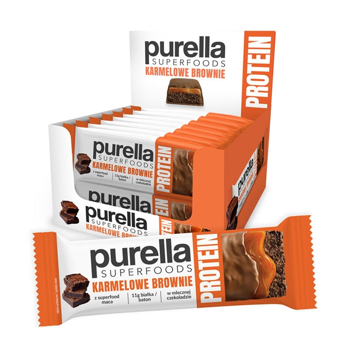 Purella Superfoods Protein bar baton proteinowy karmelowe brownie