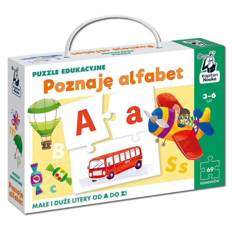 Puzzle edukacyjne. Poznaję alfabet