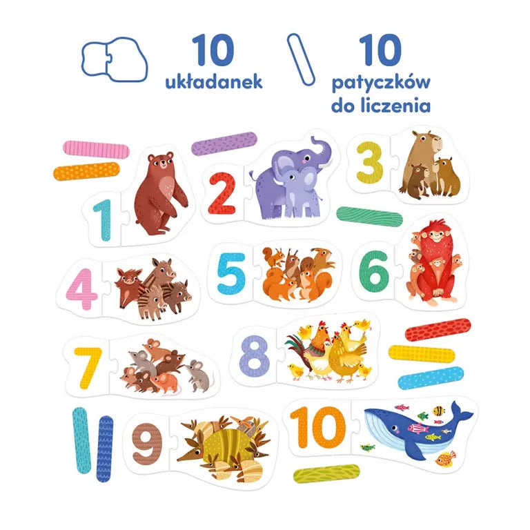 CzuCzu Puzzle do pary Cyferki 3+