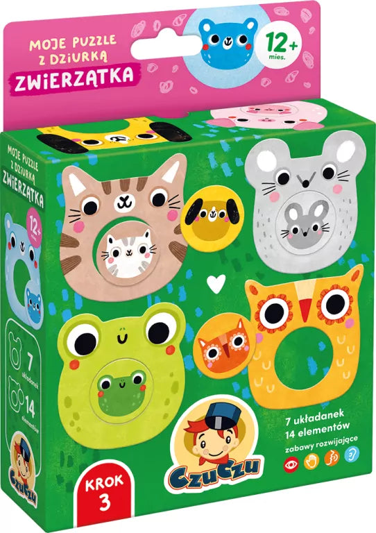 CzuCzu Moje puzzle z dziurką Zwierzątka