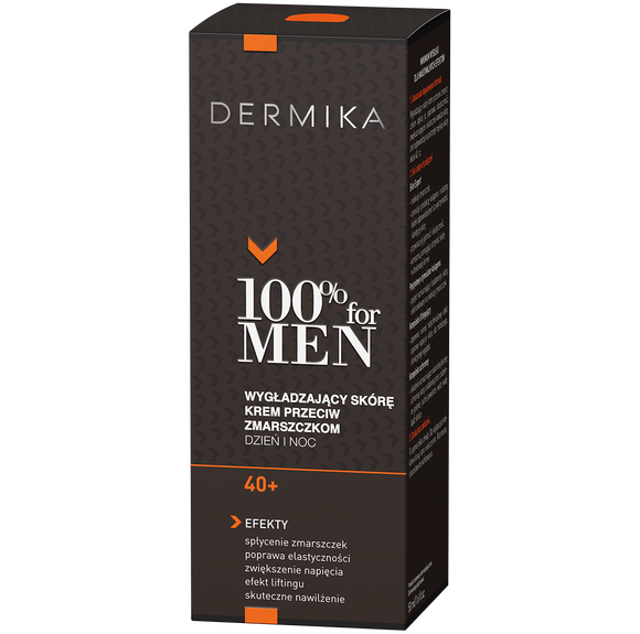 DERMIKA 100% FOR MEN wygładzający skórę krem przeciw zmarszczkom 40+ dzień/noc, 50 ml
