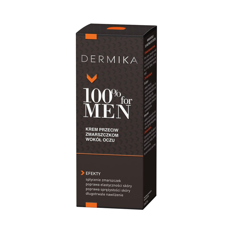 Dermika, 100% for Men, krem przeciw zmarszczkom wokół oczu, 15 ml