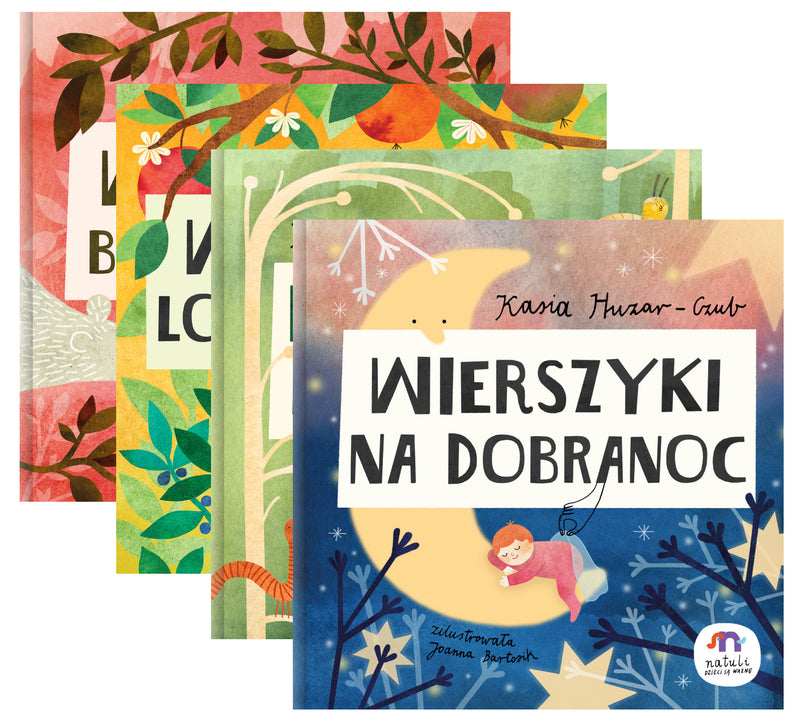 Pakiet: Wierszyki bliskościowe, Wierszyki logopedyczne, Wierszyki paluszkowe, Wierszyki na dobranoc - Kasia Huzar-Czub