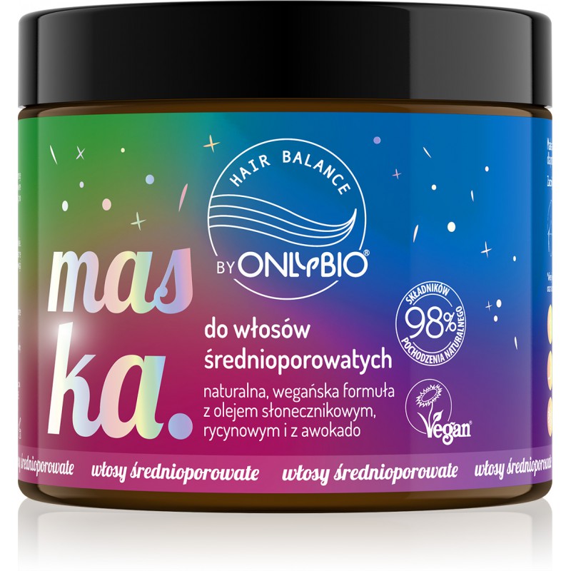 Hair in Balance by ONLYBIO Maska do włosów średnioporowatych 400 ml