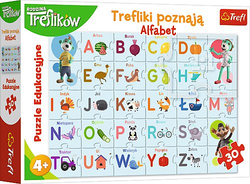 Trefl, puzzle edukacyjne Trefliki poznają alfabet (na zamowienie)